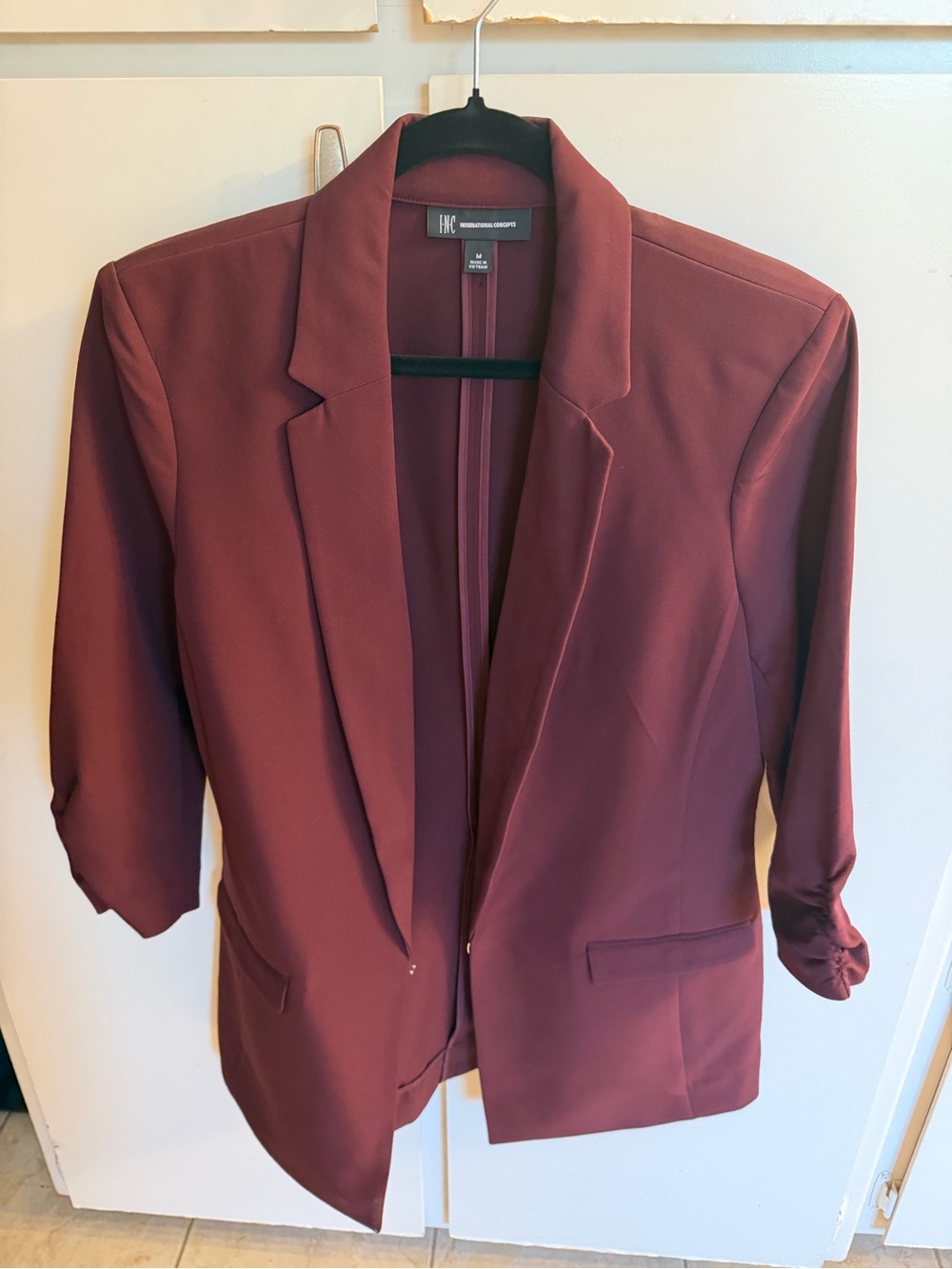INC International Concepts Wine-Red Women's Blazer